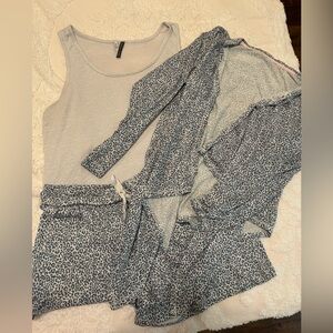 3 piece leopard print pajamas